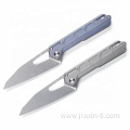 Titanium Handle EDC folding Handmade pocket knife